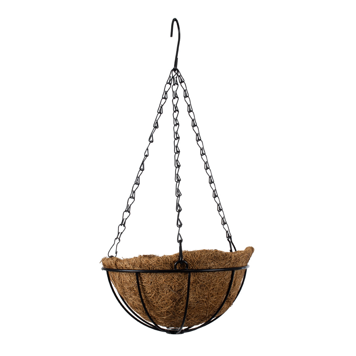GloboStar® Artificial Garden SALAMINA 20479 Κρεμαστό Κασπώ Γλάστρα - Flower Pot από Φλοιό Καρύδας Καφέ Φ20cm x Υ10cm - ledmania.gr