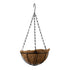 GloboStar® Artificial Garden SALAMINA 20479 Κρεμαστό Κασπώ Γλάστρα - Flower Pot από Φλοιό Καρύδας Καφέ Φ20cm x Υ10cm - ledmania.gr