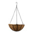 GloboStar® Artificial Garden SALAMINA 20480 Κρεμαστό Κασπώ Γλάστρα - Flower Pot από Φλοιό Καρύδας Καφέ Φ30cm x Υ15cm - ledmania.gr