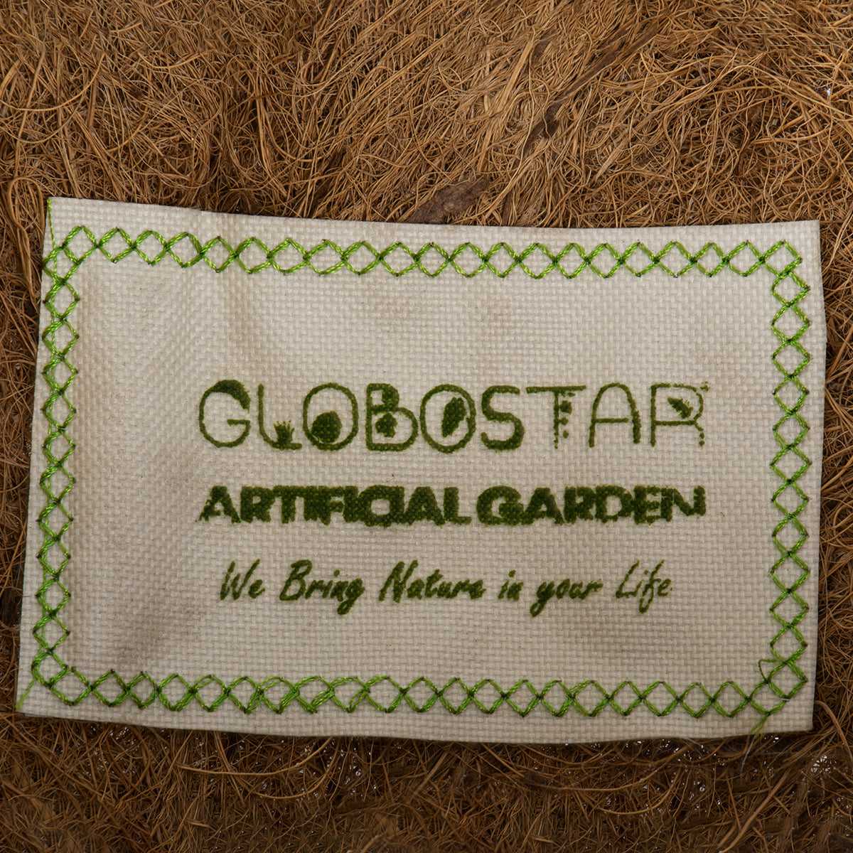 GloboStar® Artificial Garden SALAMINA 20480 Κρεμαστό Κασπώ Γλάστρα - Flower Pot από Φλοιό Καρύδας Καφέ Φ30cm x Υ15cm - ledmania.gr
