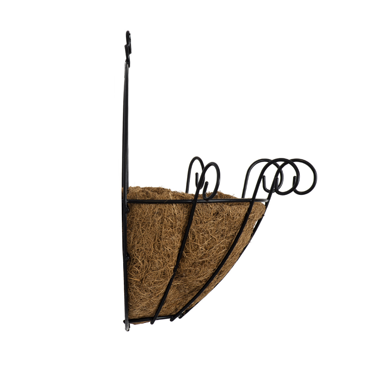 GloboStar® Artificial Garden KOUFONISIA 20482 Επιτοίχιο Κασπώ Γλάστρα - Flower Pot από Φλοιό Καρύδας Καφέ Φ25cm x Υ15cm - ledmania.gr