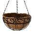 GloboStar® Artificial Garden KARYSTOS 20483 Κρεμαστό Κασπώ Γλάστρα - Flower Pot από Φλοιό Καρύδας Καφέ με Μαύρο Φ25cm x Υ15cm - ledmania.gr