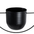 GloboStar® Artificial Garden TILOS 20485 Κρεμαστό Μεταλλικό Κασπώ Γλάστρα - Flower Pot Μαύρο Φ35cm x Υ15cm - ledmania.gr
