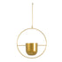GloboStar® Artificial Garden TILOS 20486 Κρεμαστό Μεταλλικό Κασπώ Γλάστρα - Flower Pot Χρυσό Φ35cm x Υ15cm - ledmania.gr