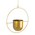 GloboStar® Artificial Garden TILOS 20486 Κρεμαστό Μεταλλικό Κασπώ Γλάστρα - Flower Pot Χρυσό Φ35cm x Υ15cm - ledmania.gr