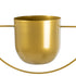 GloboStar® Artificial Garden TILOS 20486 Κρεμαστό Μεταλλικό Κασπώ Γλάστρα - Flower Pot Χρυσό Φ35cm x Υ15cm - ledmania.gr