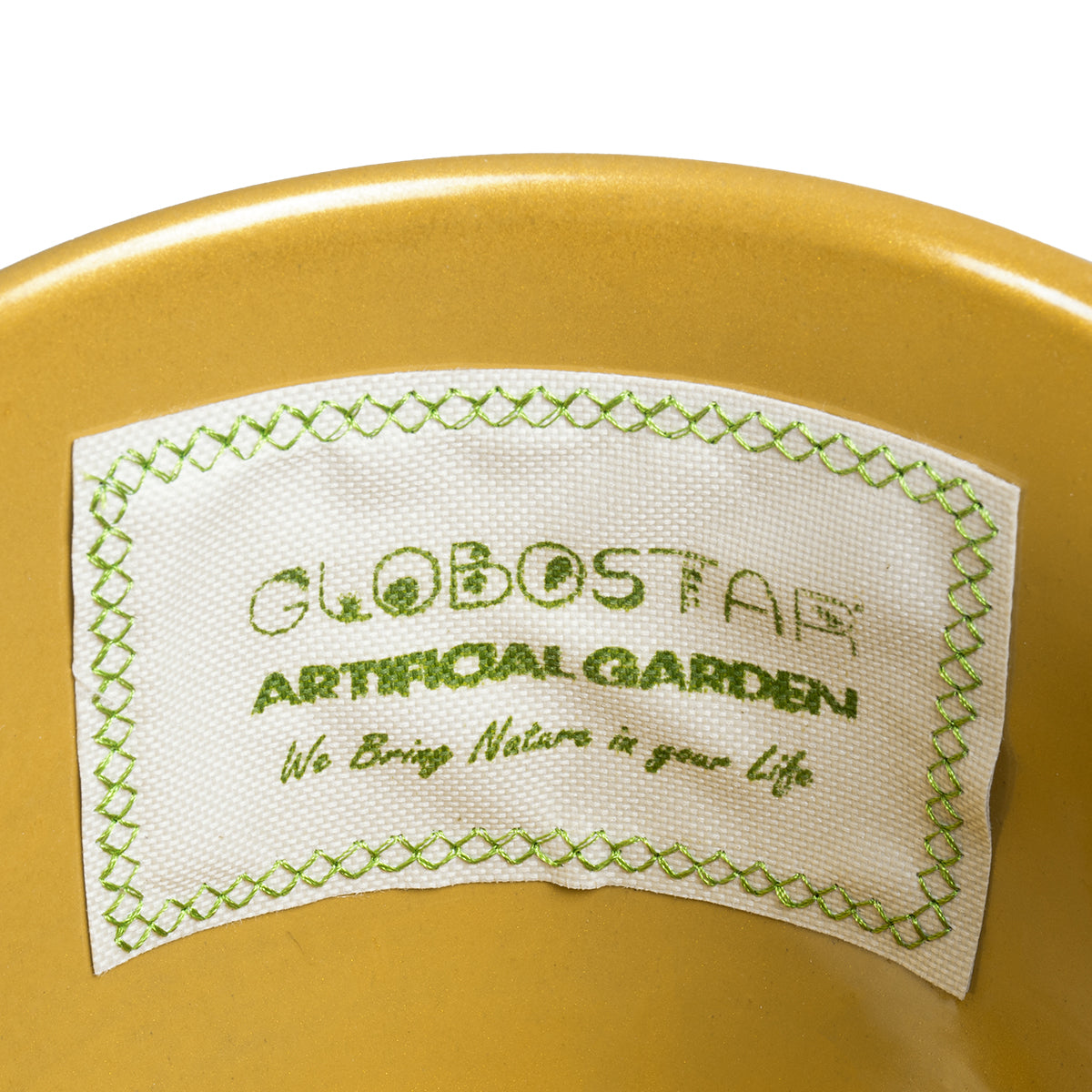 GloboStar® Artificial Garden NISYROS 20488 Κρεμαστό Μεταλλικό Κασπώ Γλάστρα - Flower Pot Χρυσό Φ16cm x Υ52cm - ledmania.gr
