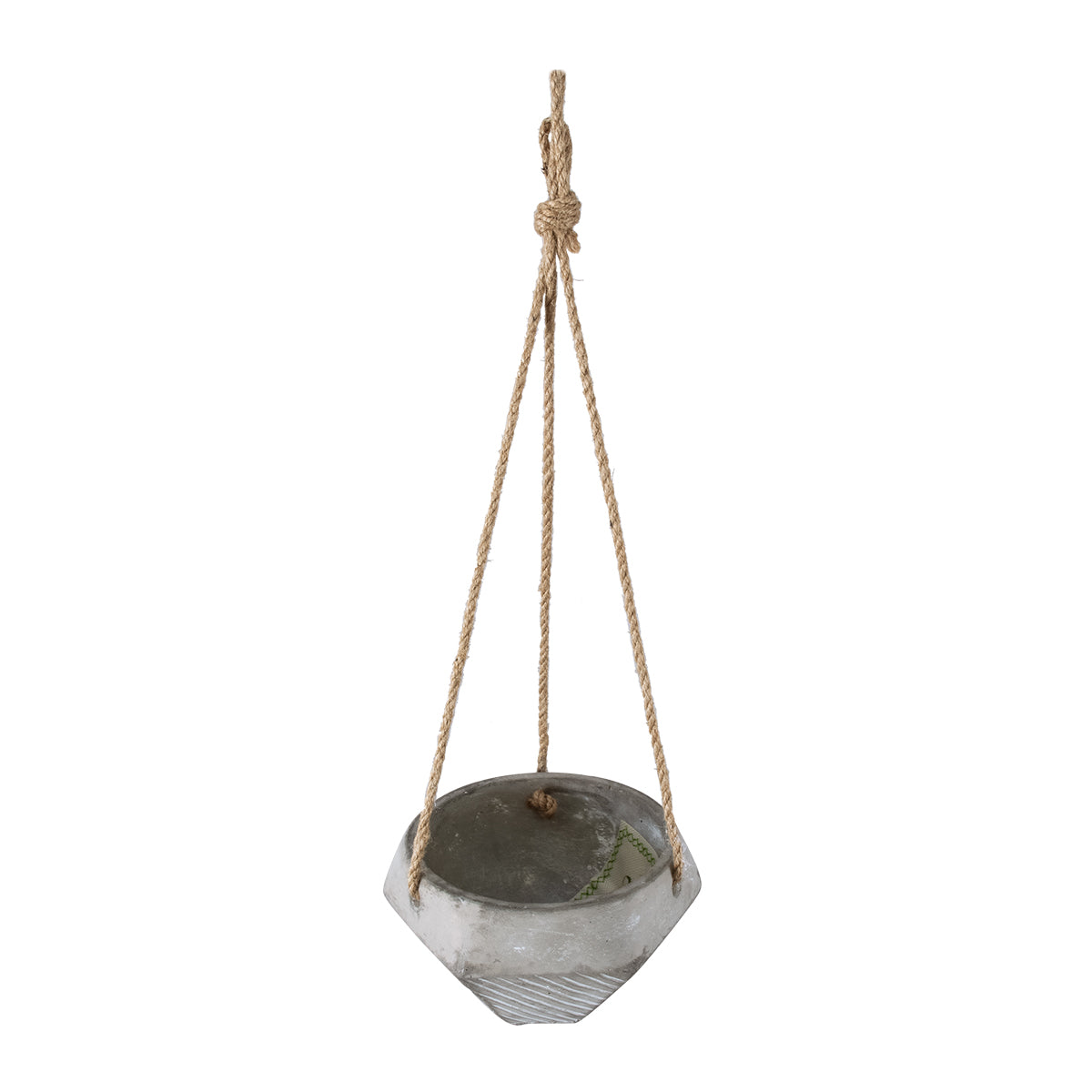 GloboStar® Artificial Garden SARAKINIKO 20490 Κρεμαστό Πήλινο Κεραμικό Κασπώ Γλάστρα - Flower Pot Γκρι Φ10cm x Υ36cm - ledmania.gr