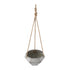GloboStar® Artificial Garden SARAKINIKO 20490 Κρεμαστό Πήλινο Κεραμικό Κασπώ Γλάστρα - Flower Pot Γκρι Φ10cm x Υ36cm - ledmania.gr