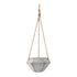 GloboStar® Artificial Garden SARAKINIKO 20490 Κρεμαστό Πήλινο Κεραμικό Κασπώ Γλάστρα - Flower Pot Γκρι Φ10cm x Υ36cm - ledmania.gr