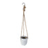 GloboStar® Artificial Garden SCORPIOS 20491 Κρεμαστό Πήλινο Κεραμικό Κασπώ Γλάστρα - Flower Pot Γκρι Φ8.5cm x Υ36cm - ledmania.gr