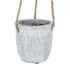 GloboStar® Artificial Garden SCORPIOS 20491 Κρεμαστό Πήλινο Κεραμικό Κασπώ Γλάστρα - Flower Pot Γκρι Φ8.5cm x Υ36cm - ledmania.gr