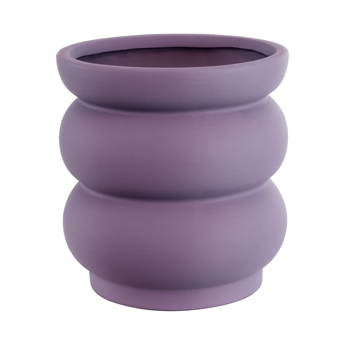 GloboStar® Artificial Garden BOGOTA 20500 Διακοσμητικό Κεραμικό Κασπώ Γλάστρα - Flower Pot Μωβ Φ14 x Υ15cm - ledmania.gr