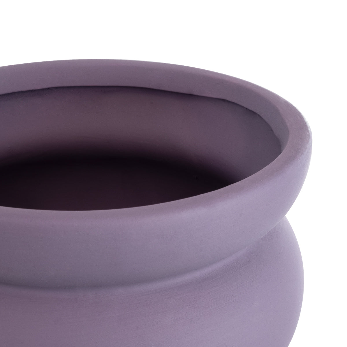 GloboStar® Artificial Garden BOGOTA 20500 Διακοσμητικό Κεραμικό Κασπώ Γλάστρα - Flower Pot Μωβ Φ14 x Υ15cm - ledmania.gr