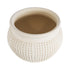 GloboStar® Artificial Garden MORELIA 20510 Διακοσμητικό Κεραμικό Κασπώ Γλάστρα - Flower Pot Μπεζ Φ19 x Υ13cm - ledmania.gr