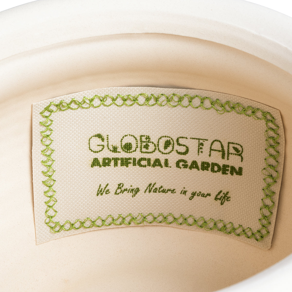 GloboStar® Artificial Garden MORELIA 20510 Διακοσμητικό Κεραμικό Κασπώ Γλάστρα - Flower Pot Μπεζ Φ19 x Υ13cm - ledmania.gr
