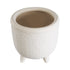 GloboStar® Artificial Garden YUKATAN 20513 Διακοσμητικό Κεραμικό Κασπώ Γλάστρα - Flower Pot Μπεζ Φ16 x Υ17.5cm - ledmania.gr