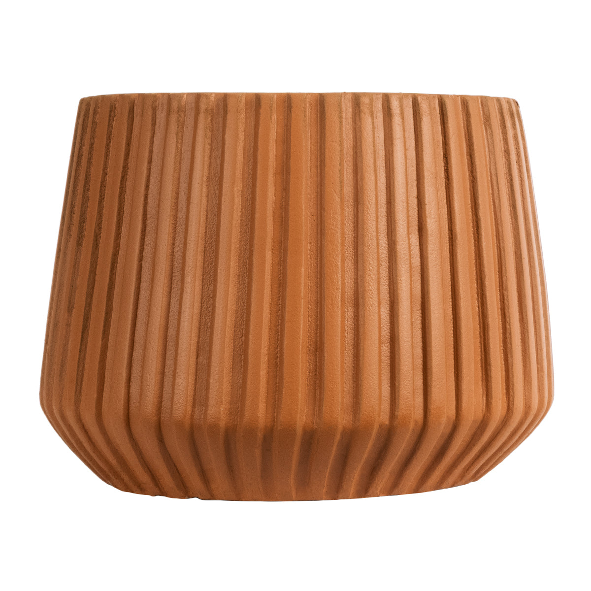 GloboStar® Artificial Garden ZANZIBAR 20539 Διακοσμητικό Κεραμικό Κασπώ Γλάστρα - Flower Pot Κεραμιδί Φ11.5 x Υ9.5cm - ledmania.gr