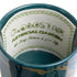 GloboStar® Artificial Garden TALLINN 20546 Κρεμαστό Διακοσμητικό Κεραμικό Κασπώ Γλάστρα - Flower Pot Πράσινο με Χρυσές Λεπτομέρειες και Μπεζ Ξύλινη Βάση Φ10 x Υ40cm - ledmania.gr