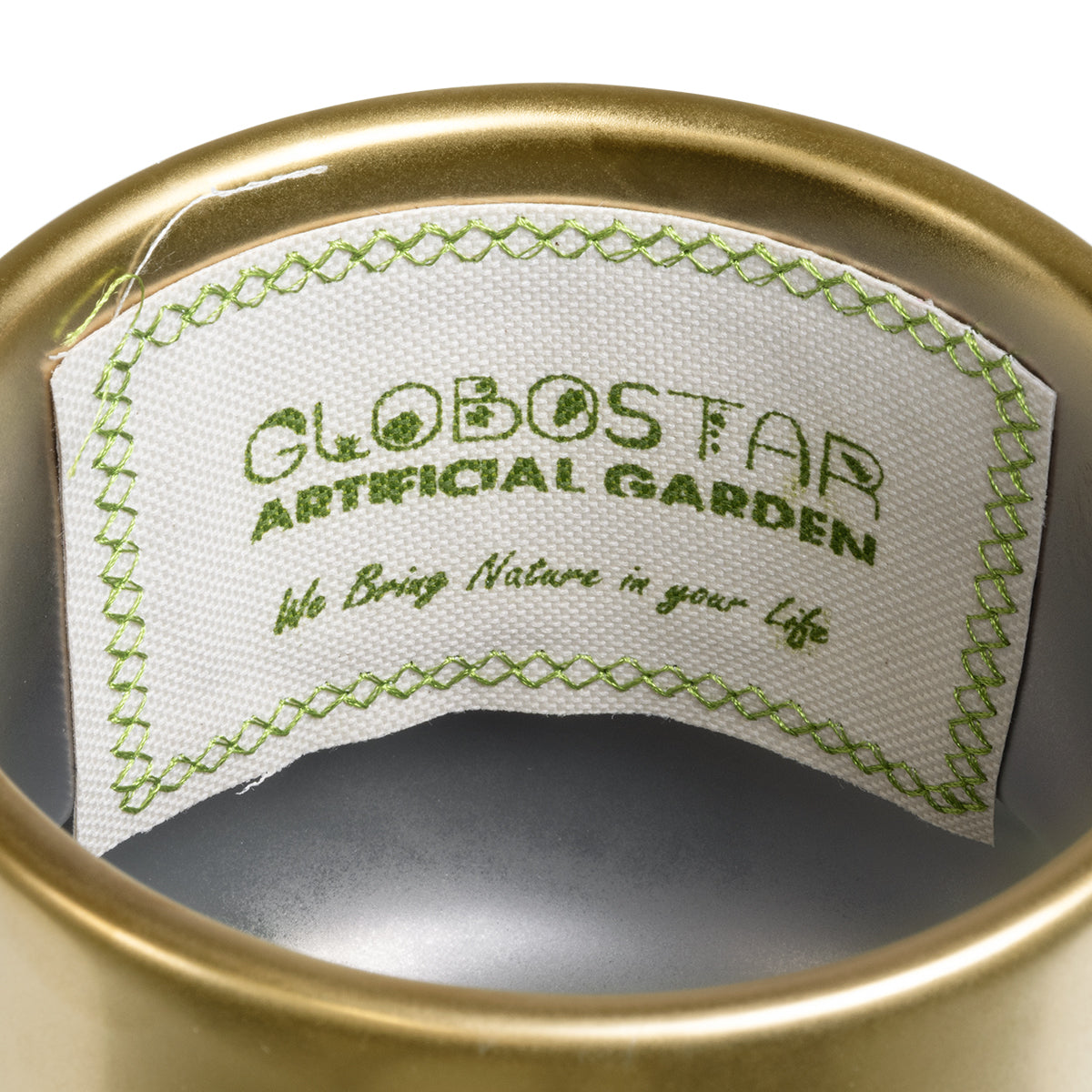 GloboStar® Artificial Garden KERKYRA 20547 Διακοσμητικό Κεραμικό Κασπώ Γλάστρα - Flower Pot Χρυσό Φ15 x Υ12.5cm - ledmania.gr