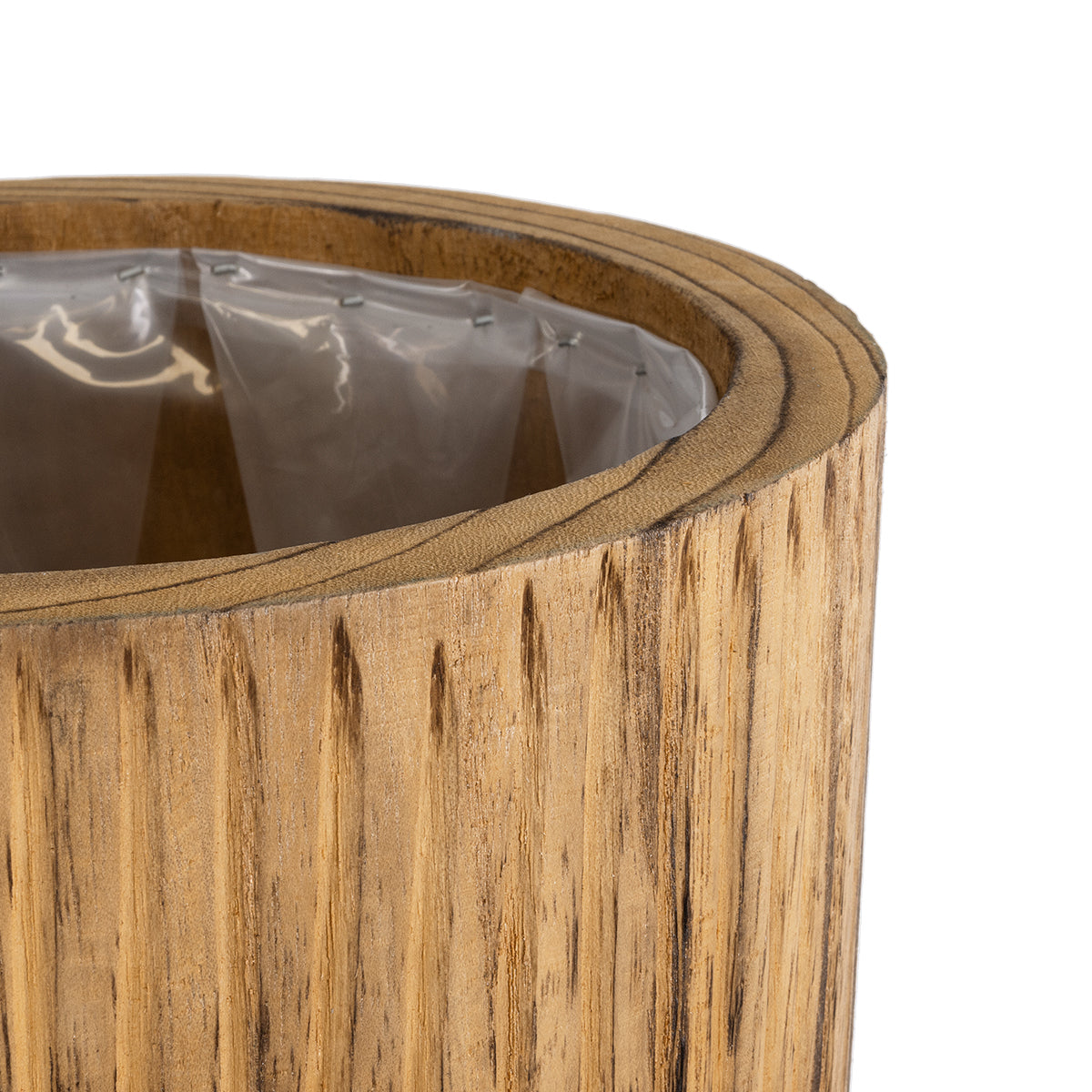GloboStar® Artificial Garden JAMAICA 20554 Διακοσμητικό Ξύλινο Κασπώ Γλάστρα - Flower Pot Καφέ Φ22 x Υ46cm - ledmania.gr