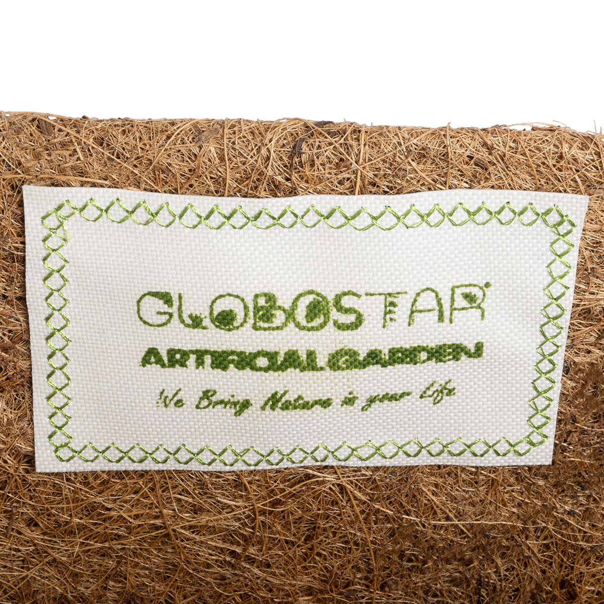GloboStar® Artificial Garden SALAMINA 20561 Κρεμαστό Διακοσμητικό Κασπώ Γλάστρα - Flower Pot από Φλοιό Καρύδας Καφέ με Μαύρη Μεταλλική Βάση Μ76 x Π19 x Υ18cm - ledmania.gr