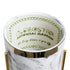 GloboStar® Artificial Garden ALASKA 20565 Διακοσμητικό Κεραμικό Κασπώ Γλάστρα - Flower Pot Λευκό με Χρυσή Μεταλλική Βάση και Μαύρες Λεπτομέρειες Φ8 x Υ15cm - ledmania.gr