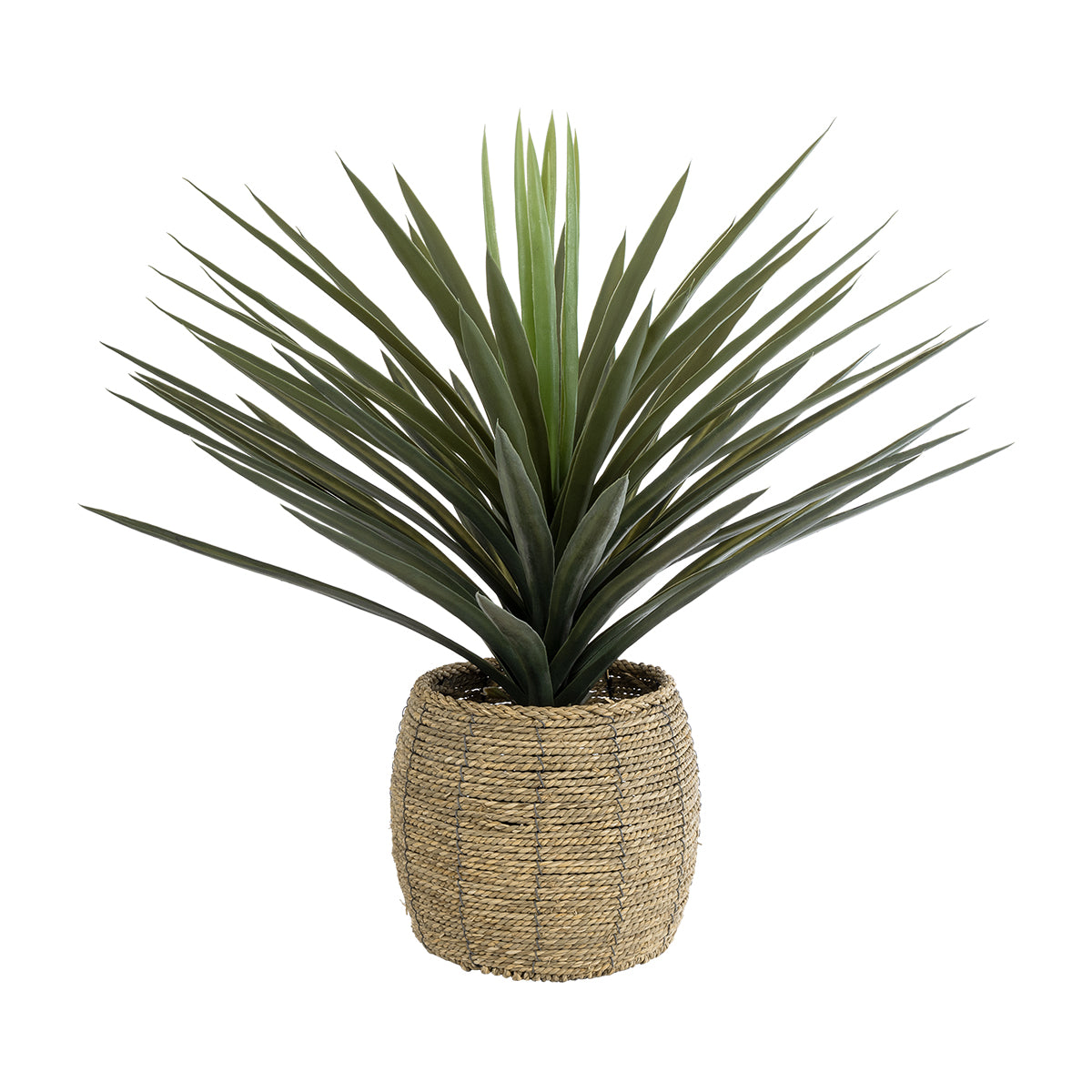 GloboStar® Artificial Garden THASSOS 20581 Διακοσμητικό Πλεκτό Κασπώ Γλάστρα - Flower Pot Καφέ Φ28 x Υ26cm - ledmania.gr