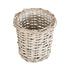 GloboStar® Artificial Garden DOMINGO 20591 Διακοσμητικό Πλεκτό Καλάθι - Κασπώ Γλάστρα - Flower Pot Λευκό με Μπεζ Φ16 x Υ18cm - ledmania.gr