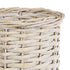 GloboStar® Artificial Garden DOMINGO 20591 Διακοσμητικό Πλεκτό Καλάθι - Κασπώ Γλάστρα - Flower Pot Λευκό με Μπεζ Φ16 x Υ18cm - ledmania.gr