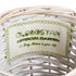 GloboStar® Artificial Garden DOMINGO 20591 Διακοσμητικό Πλεκτό Καλάθι - Κασπώ Γλάστρα - Flower Pot Λευκό με Μπεζ Φ16 x Υ18cm - ledmania.gr