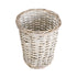 GloboStar® Artificial Garden DOMINGO 20592 Διακοσμητικό Πλεκτό Καλάθι - Κασπώ Γλάστρα - Flower Pot Λευκό με Μπεζ Φ19 x Υ24cm - ledmania.gr
