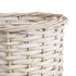 GloboStar® Artificial Garden DOMINGO 20592 Διακοσμητικό Πλεκτό Καλάθι - Κασπώ Γλάστρα - Flower Pot Λευκό με Μπεζ Φ19 x Υ24cm - ledmania.gr