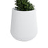 GloboStar® Artificial Garden MISSOURI 20692 Διακοσμητικό Πολυεστερικό Τσιμεντένιο Κασπώ Γλάστρα - Flower Pot Λευκό Φ45 x Υ45cm - ledmania.gr