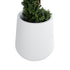 GloboStar® Artificial Garden MISSOURI 20692 Διακοσμητικό Πολυεστερικό Τσιμεντένιο Κασπώ Γλάστρα - Flower Pot Λευκό Φ45 x Υ45cm - ledmania.gr