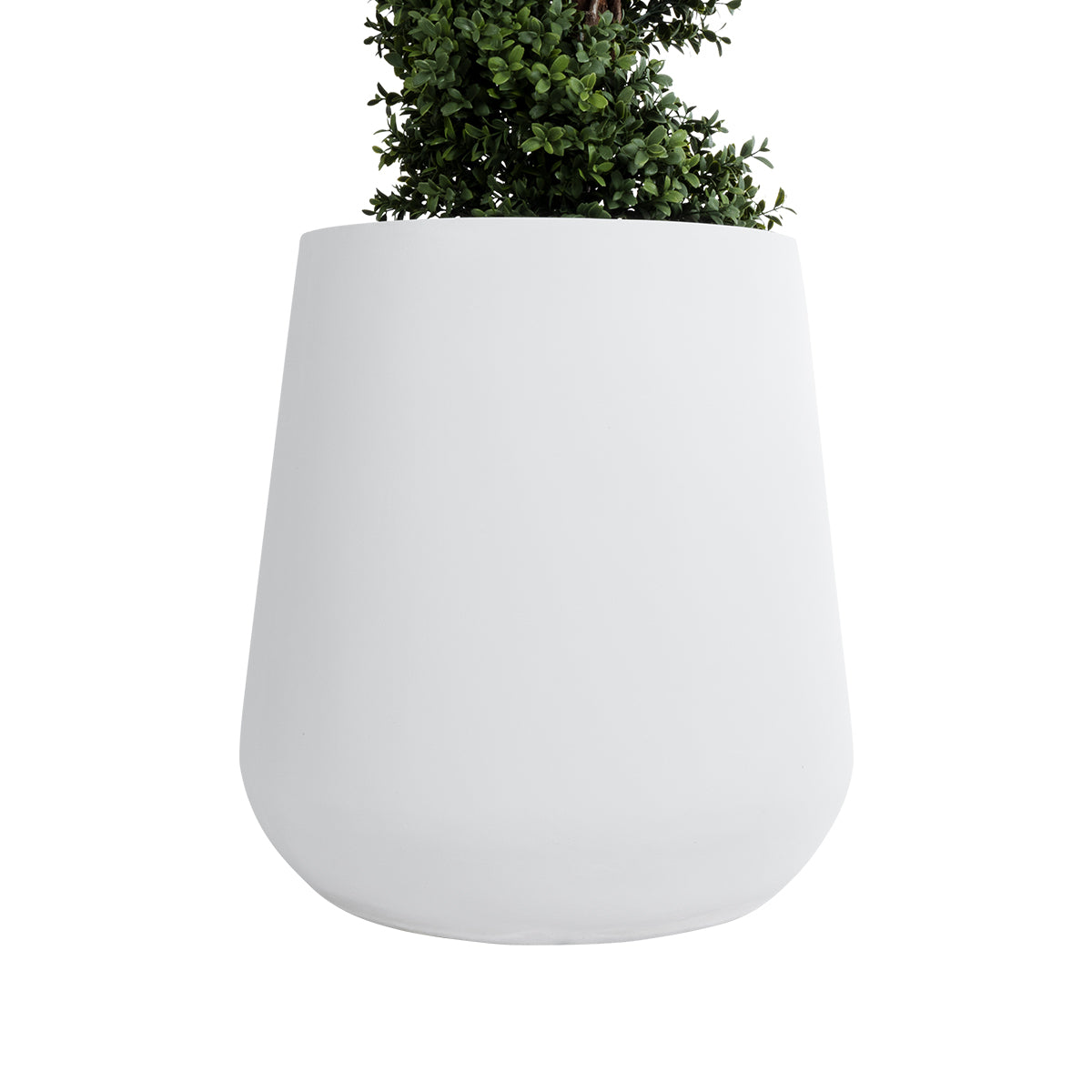GloboStar® Artificial Garden MISSOURI 20692 Διακοσμητικό Πολυεστερικό Τσιμεντένιο Κασπώ Γλάστρα - Flower Pot Λευκό Φ45 x Υ45cm - ledmania.gr