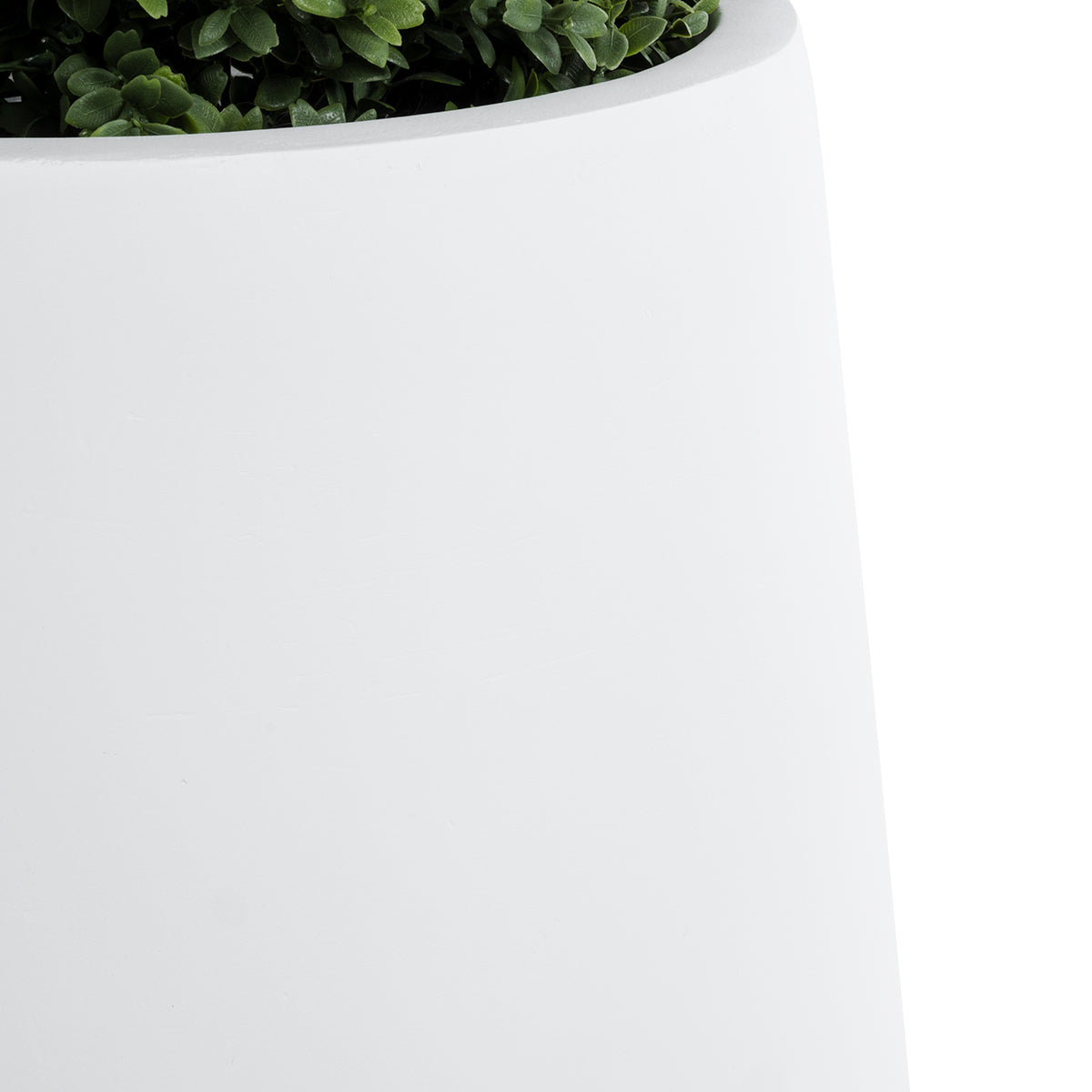 GloboStar® Artificial Garden MISSOURI 20692 Διακοσμητικό Πολυεστερικό Τσιμεντένιο Κασπώ Γλάστρα - Flower Pot Λευκό Φ45 x Υ45cm - ledmania.gr