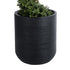 GloboStar® Artificial Garden DAMASCUS 20694 Διακοσμητικό Πολυεστερικό Τσιμεντένιο Κασπώ Γλάστρα - Flower Pot Μαύρο Φ45 x Υ45cm - ledmania.gr