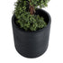 GloboStar® Artificial Garden DAMASCUS 20694 Διακοσμητικό Πολυεστερικό Τσιμεντένιο Κασπώ Γλάστρα - Flower Pot Μαύρο Φ45 x Υ45cm - ledmania.gr