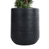 GloboStar® Artificial Garden DAMASCUS 20694 Διακοσμητικό Πολυεστερικό Τσιμεντένιο Κασπώ Γλάστρα - Flower Pot Μαύρο Φ45 x Υ45cm - ledmania.gr