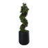 GloboStar® Artificial Garden DAMASCUS 20694 Διακοσμητικό Πολυεστερικό Τσιμεντένιο Κασπώ Γλάστρα - Flower Pot Μαύρο Φ45 x Υ45cm - ledmania.gr