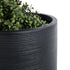 GloboStar® Artificial Garden DAMASCUS 20694 Διακοσμητικό Πολυεστερικό Τσιμεντένιο Κασπώ Γλάστρα - Flower Pot Μαύρο Φ45 x Υ45cm - ledmania.gr