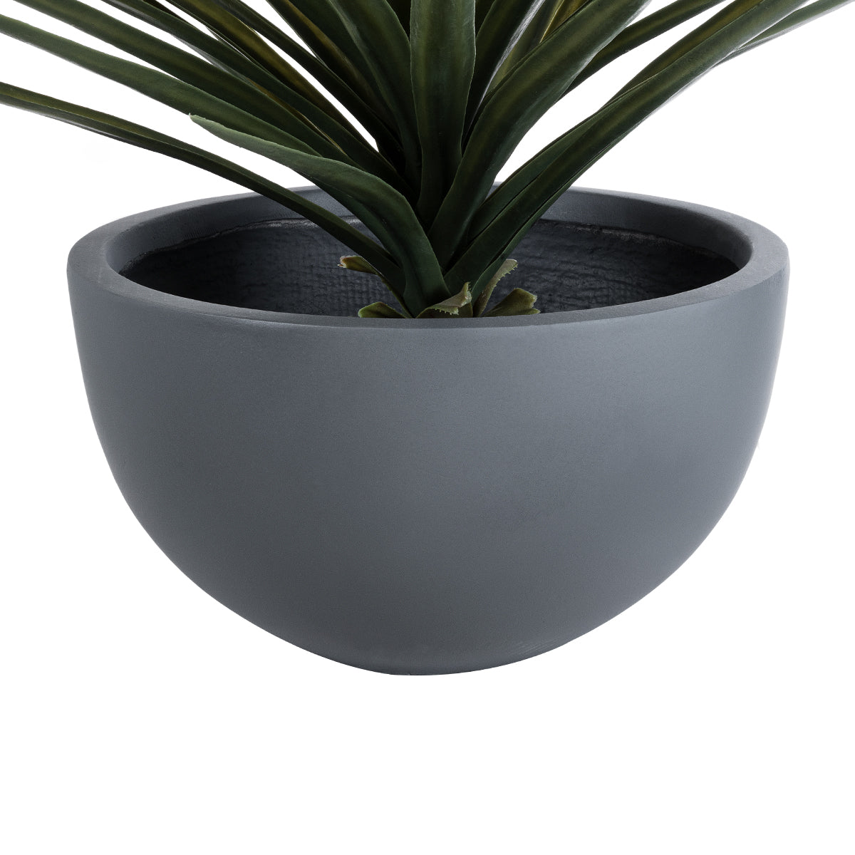 GloboStar® Artificial Garden BALTIMORE 20696 Διακοσμητικό Πολυεστερικό Τσιμεντένιο Κασπώ Γλάστρα - Flower Pot Γκρι Φ43 x Υ23cm - ledmania.gr