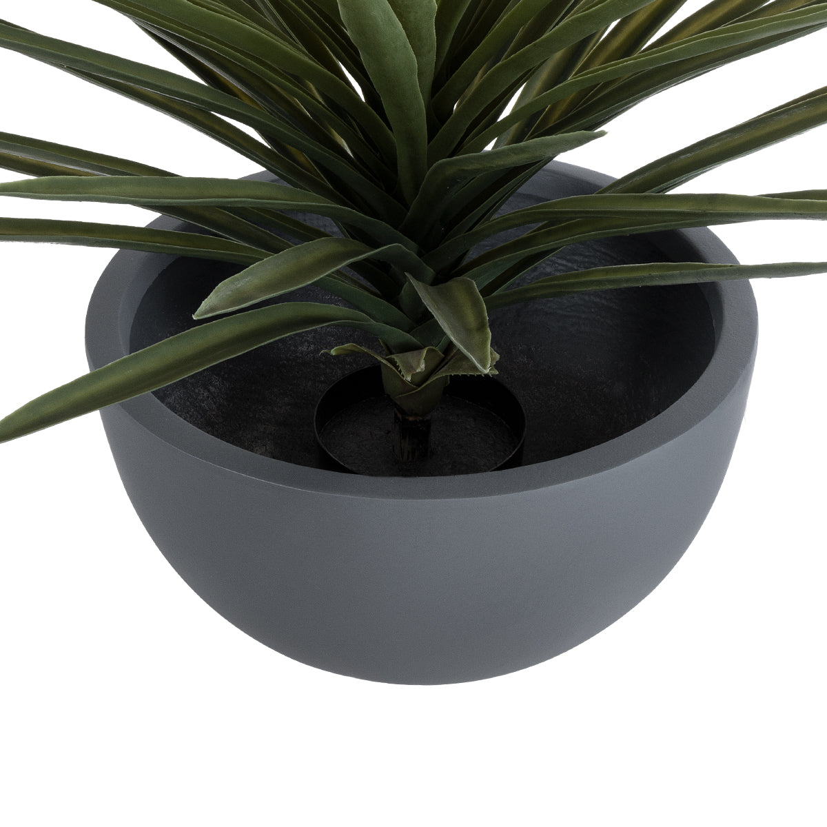 GloboStar® Artificial Garden BALTIMORE 20696 Διακοσμητικό Πολυεστερικό Τσιμεντένιο Κασπώ Γλάστρα - Flower Pot Γκρι Φ43 x Υ23cm - ledmania.gr