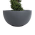 GloboStar® Artificial Garden BALTIMORE 20697 Διακοσμητικό Πολυεστερικό Τσιμεντένιο Κασπώ Γλάστρα - Flower Pot Γκρι Φ61 x Υ30cm - ledmania.gr