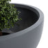 GloboStar® Artificial Garden BALTIMORE 20697 Διακοσμητικό Πολυεστερικό Τσιμεντένιο Κασπώ Γλάστρα - Flower Pot Γκρι Φ61 x Υ30cm - ledmania.gr