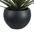 GloboStar® Artificial Garden VITORIA 20700 Διακοσμητικό Πολυεστερικό Τσιμεντένιο Κασπώ Γλάστρα - Flower Pot Μαύρο Φ45 x Υ33cm - ledmania.gr
