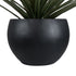 GloboStar® Artificial Garden VITORIA 20700 Διακοσμητικό Πολυεστερικό Τσιμεντένιο Κασπώ Γλάστρα - Flower Pot Μαύρο Φ45 x Υ33cm - ledmania.gr