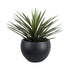 GloboStar® Artificial Garden VITORIA 20700 Διακοσμητικό Πολυεστερικό Τσιμεντένιο Κασπώ Γλάστρα - Flower Pot Μαύρο Φ45 x Υ33cm - ledmania.gr