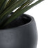 GloboStar® Artificial Garden VITORIA 20700 Διακοσμητικό Πολυεστερικό Τσιμεντένιο Κασπώ Γλάστρα - Flower Pot Μαύρο Φ45 x Υ33cm - ledmania.gr